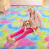 AROGAN Soft Rainbow Area Rugs for Girls Room 3x5 Feet, Fluffy Girls Bedroom Rugs, Princess Rug, Cute Colorful Carpet for Kids Teens Nursery Toddler, Blue