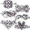 6 Pieces Celtic Hair Slide Hairpin Celtic Knot Hair Stick Vintage Metal Hair Barrette Hair Clips Hair Pin Hair Accessories for Women Girls (Silver)