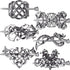 6 Pieces Celtic Hair Slide Hairpin Celtic Knot Hair Stick Vintage Metal Hair Barrette Hair Clips Hair Pin Hair Accessories for Women Girls (Silver)
