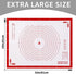 Massive Silicone Pastry Mat, Extra Large 32 x 24 Inches with Dimensions & Non-slip Texture, Non-Slip Design, Dark Red Pattern