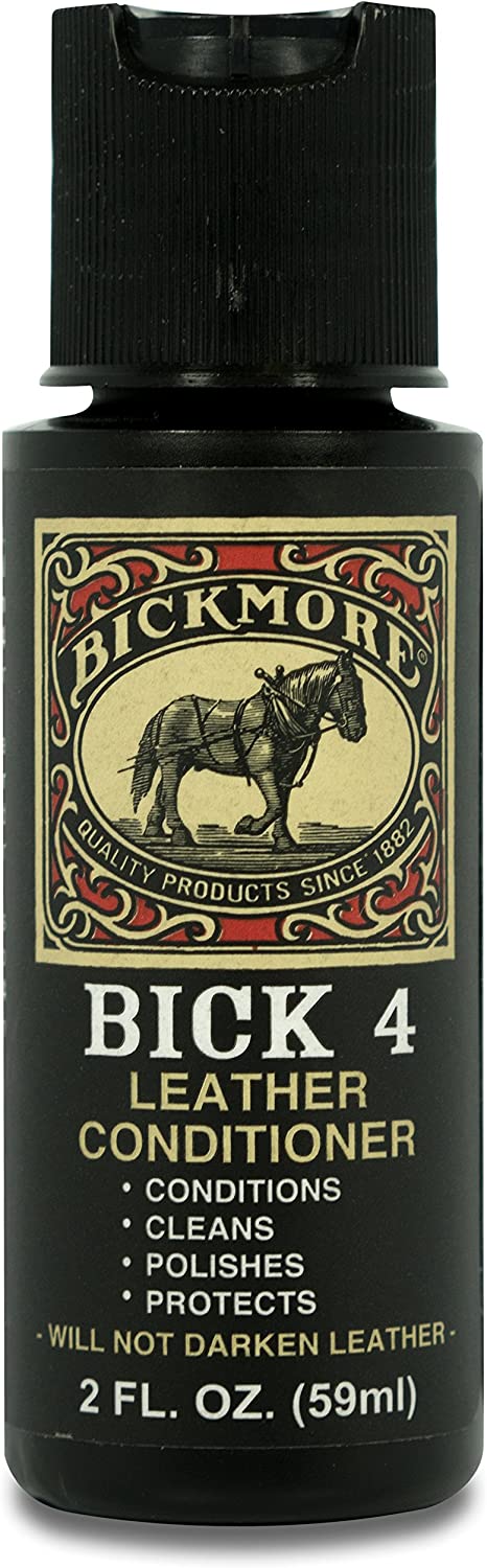 Bick 4 Leather Conditioner and Leather Cleaner 2 oz - Will Not Darken Leather - Safe of Leather Apparel, Furniture, Jackets, Shoes, Auto Interiors, Bags & All Other Leather Accessories