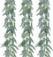 Ageomet 3pcs Artificial Eucalyptus Garland Decor Eucalyptus Vine Greenery with Willow Leaves Faux Spring Eucalyptus Willow Garland for Wedding Room Wall Table Decoration