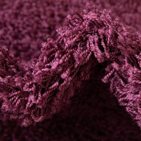 Unique Loom Solo Solid Shag Collection Area Modern Plush Rug Lush & Soft, 2 ft 2 x 3 ft 0, Eggplant Purple