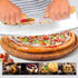 14" Pizza Cutter Rocker with Wooden Handles, Sharp Stainless Steel Pizza Slicer Knife Blade with Protective Cover, Upgrade Accessories Chopper for Pie Pizza Making Kit by Lascritta (14 inches)