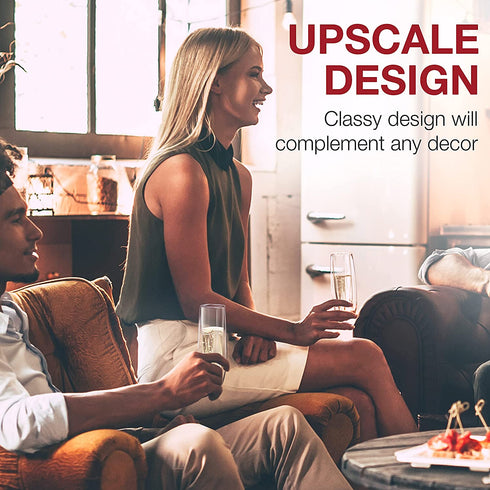 Glass Champagne Flutes - Set of 2 - Stemless Sparkling Wine Glasses - 5 oz - Mimosa Wine Flute For Weddings Bridesmaid Party and Bridal Showers -Eparé