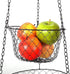 MALMO 3-Tier Wire Fruit Hanging Basket, Vegetable Kitchen Storage Basket, Iron Wire Black