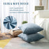 Stellhome Super Soft Decorative Velvet Cushion Covers Square Throw Pillow Covers for Bed Couch Sofa Bench, 20 x 20 inch (50 cm), Silver Blue, Pack of 2 Square Solid Throw Pillow Case
