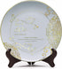 CQNET 50th Anniversary Wedding Plate Porcelain Gold Plate with Stand for 50 Year Golden Wedding Anniversary Valentine's Day Couple Grandparents Gift for Him or Her (50th)
