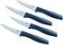 Glad Paring Knife Set, Pack of 4 | Sharp Stainless Steel Blades with Non-Slip Handles | 3.5-Inch Kitchen Knives for Cutting Vegetables and Peeling Fruit, Gray