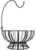 DII Metal Kitchen Storage Collection Farmhouse Stand Fruit Basket with Banana Hook, Vintage Black