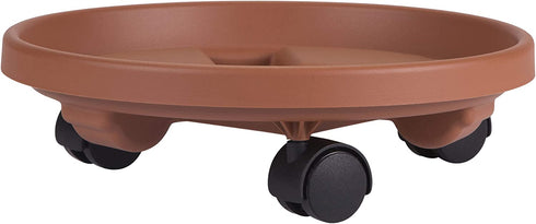 Bloem Fiskars 95122C 12-Inch Round Plant Caddy, Color Terracotta