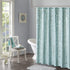 Intelligent Design Raina Shower Curtain Printed Geometric Metallic Machine Washable Modern Home Bathroom Decorations, 72 in x 72 in, Aqua