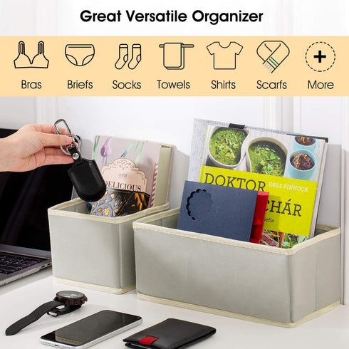 Kootek 16 Pack Drawer Organizers for Clothing, Dresser Drawer Organizer Clothes Fabric Foldable Dividers, Cabinet Closet Organizers and Storage Boxes for Clothes, Underwear, Bras, Lingerie, Socks