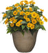 Classic Home and Garden Honeysuckle Planter, Patio Pot, 13" Fossil Stone