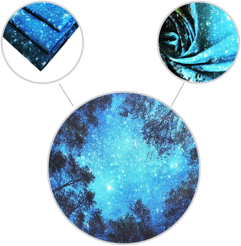 Forest Starry Tapestry Wall Hanging 3D Printing Forest Tapestry Galaxy Tapestry Forest Milky Way Tapestry Tree Tapestry Night Sky Tapestry Wall Tapestry for Dorm Living Room Bedroom (L, 4#forest star)