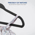 ZOBER Premium Kids Velvet Hangers (14 Inch - 50 Pack) Non Slip Baby Hangers, Ultra Slim Space Saving Childrens Hangers - 360Degree Swivel Hook, Strong & Durable Infant/Toddler Hangers (Medium - Black)