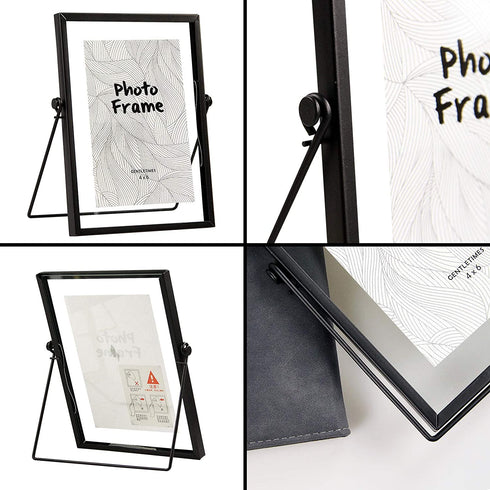Miaowater 5x7 Picture Frames,Black Photo Frame Decor with Plexiglas Cover High Definition Glass Desk Pictures Display