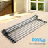 AOUAO Roll Up Dish Drying Rack,Multipurpose Square Stainless Steel Over The Sink Drainer Rack,Kitchen Portable Dish Rack ( Gray, 17.5" x 15")