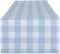 DII Buffalo Check Collection, Classic Farmhouse Table Runner, 14x108, Light Blue & White
