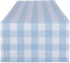DII Buffalo Check Collection, Classic Farmhouse Table Runner, 14x108, Light Blue & White