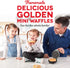 DASH DMW001RD Mini Maker for Individual Waffles, Hash Browns, Keto Chaffles with Easy to Clean, Non-Stick Surfaces, 4 Inch, Red