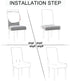 Obstal Black Stretch Spandex Dining Room Chair Covers Set of 4 Universal Removable Washable Chair Seat Slipcovers Protector for Kitchen, Ceremony, Wedding, Banquet, Hotel and Party