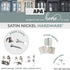 Ilyapa 12 Pack Hinge Pin Satin Nickel Door Stops -Heavy Duty Adjustable Door Stopper 2-1/2" x 1-3/4,with White Rubber Bumper Tips