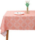 AooHome Quatrefoil Geometric Fabric Tablecloth, Water Repellent, Spill Proof, Suitable for Dinner (Orange, 54x78)