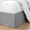 Bare Home Pleated King Bed Skirt - 15-Inch Tailored Drop Easy Fit - Bed Skirt for King Beds - Center & Corner Pleats (King, Light Grey)