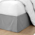 Bare Home Pleated King Bed Skirt - 15-Inch Tailored Drop Easy Fit - Bed Skirt for King Beds - Center & Corner Pleats (King, Light Grey)
