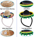 6 PCS Cinco De Mayo Fiesta Fabric and Straw Sombrero Headbands Party Costume for Fun Fiesta Hat Party Supplies, Luau Event Photo Props, Mexican Theme Decorations, Dia De Muertos and Party Favors