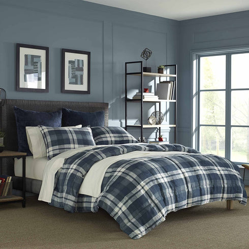 Nautica Home | Plush Euro Collection | Ultra Soft & Cozy Microsuede Decorative European Sham, Zipper Closure, Easy Care Machine Washable, 26" x 26", Navy