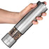 Pepper Grinder with Light - Battery Operated Pepper or Salt Mill - Stainless Steel - Easy Grip - Easy to Use - Sleek Modern Design