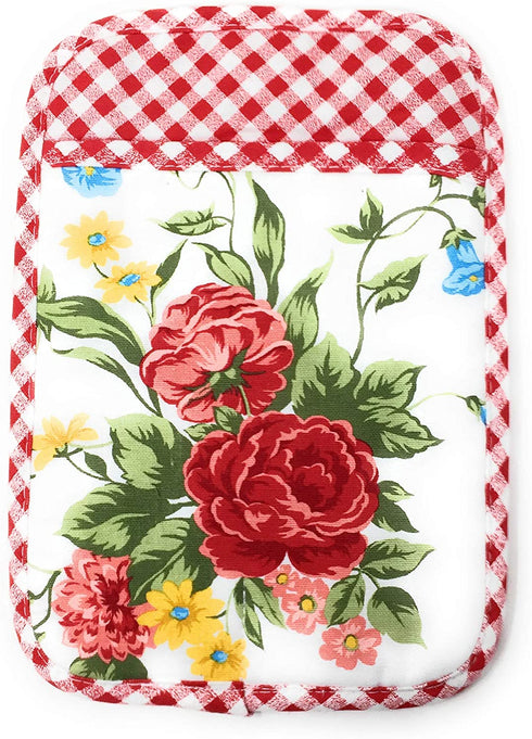 The Pioneer Woman Sweet Rose Kitchen Towel, Oven Mitt, and Pot Holder Set