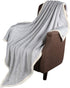 Sherpa Blanket for Couch Sofa , Ultra Soft Cozy Sherpa Fleece Throw Blanket , Blankets & Throws for Adults Men , Super Warm Fuzzy Blankets , Knitted Blanket Throw Grey (50x60 Inches , Gray)