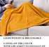 MIULEE Fleece Throw Blanket with Stripe Pattern Fuzzy Flannel Orange Yellow Blanket for Halloween Plush Warm Cozy Bed Blanket Boho Decor for Bed Couch Sofa Chair Throw Size 50"x60"