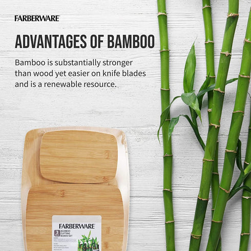 Farberware Bamboo Cutting Boards, Set of 3