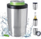 KOOZIE Stainless Steel Triple 3-in-1 Can Cooler, Bottle or Tumbler with Lid for 12 oz Standard Cans | Double Wall Vacuum Insulated for Hot and Cold Drinks (Silver)