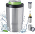 KOOZIE Stainless Steel Triple 3-in-1 Can Cooler, Bottle or Tumbler with Lid for 12 oz Standard Cans | Double Wall Vacuum Insulated for Hot and Cold Drinks (Silver)
