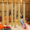 Ivory Taper Candles LED Flameless Window Candles,Battery-Powered,with Remote Control and Timer Flickering ,Suitable for Dinner Party Wedding Window Christmas Decorations(10x0.83 Inches, Set of 6)