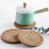Perfect Housewarming Gift - Cork Trivet Hot Pads for Kitchen Counter | Set of 4 | 7.3 inches | Farmhouse Holder for Hot Dishes