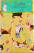 Mainstream Happy Easter with Dogs Vinyl Flannel Back Tablecloth (Yellow, 60inch Round)