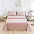 Mohap Bed Sheet Set 4 Piece Bedding Sheets & Pillowcases Set Double Brushed Microfiber Soft Bedding Fade Resistant Easy Care Full Pink