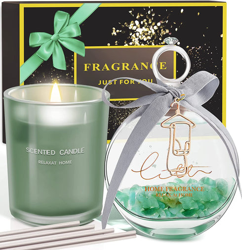 Birthday Gifts for Mom, Luxury Relaxing Scented Candles Gifts for Women Gift Box Basket Present for Wife Sister Best Friends, Unique Gifts Ideas for Her Christmas Wedding Engagement Valentine's Day