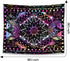 Fowocu Psychedelic Colorful Sun and Moon Tapestry Wall Hanging, Indie Hippie Mandala Cool Trippy Wall Tapestries, Purple Blacklight Tapestry for Bedroom Living Room Dorm (Multi Color, 60'' — 80'')