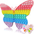 Jumbo Push Popp Fidget Toy 15.7 Inch Big Size Butterfly Pop for Kids Fidget Packs Giant pop it Biggest Jumbo Huge Pop Rainbow Large Super Big Pops Anti-Anxiety Toy Girls Adult (2PCS)