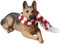 Sandicast German Shepherd with Red and White Scarf Christmas Ornament