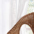 PONY DANCE Sheer White Curtains - Linen Curtains 84 inches Long for Living Room Delicate Back Tab Semi-Sheer Privacy Window Covering for Bedroom, 52" W x 84" L, 2 PCs