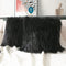JLCROTENGRA 2 Pack Decorative Faux Fur Throw Pillow Covers Velvet Fluffy Cushion Covers for Living Room Bed Couch Sofa Chair, 20x20 Black(No Insert)