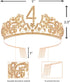 4th Birthday Gifts for Girl, 4th Birthday Tiara and Sash, 4th Birthday Decorations for Girl, 4th Birthday Crown and Sash for Girl, Birthday Crowns for Girl 4, Birthday Gifts for 4-Year-old Girl